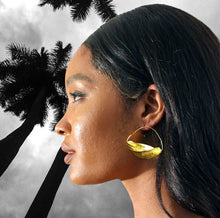 Brass Hoop Earrings Fulani African Jewelry