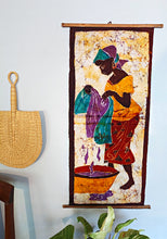 African Washer Woman Batik Fabric Wall Art Style 17