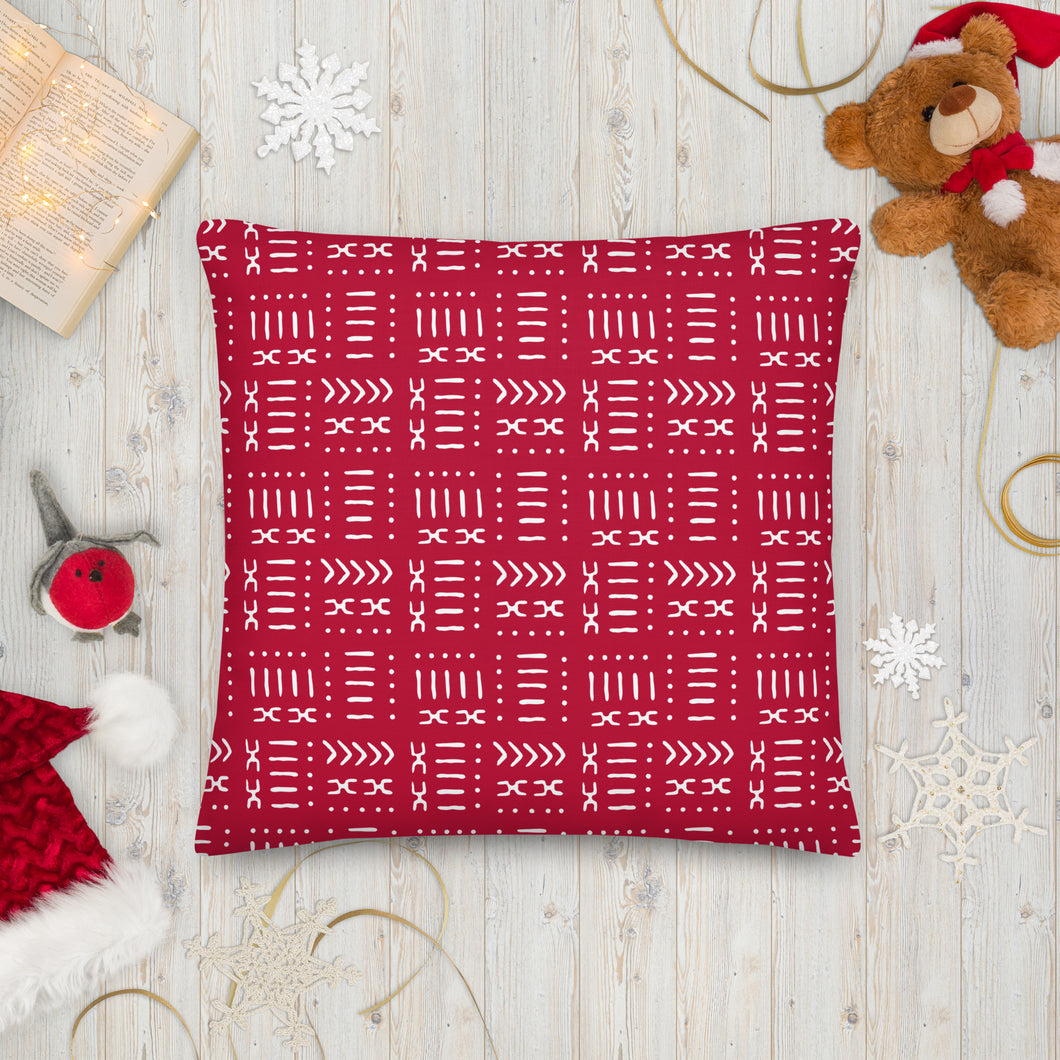 christmas red white decor pillows