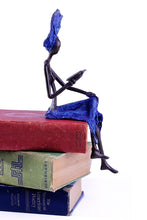 Book Lover Bronze Sculpture Burkina