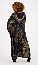 Kaftan Black Gold Paisley Tunic