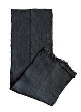 Solid Black Mud Cloth Fabric Table Runner/Scarf