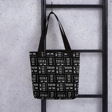 XL Black White Mud Cloth Pattern Tote Bag