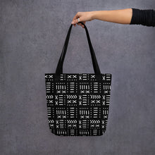 XL Black White Mud Cloth Pattern Tote Bag