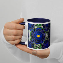 Blue Green African Pattern Coffee Mug