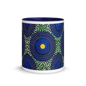 Blue Green African Pattern Coffee Mug