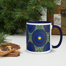 Blue Green African Pattern Coffee Mug