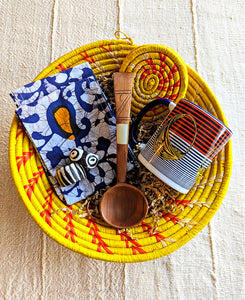 Large Gift Basket For The Home - Yellow Blue