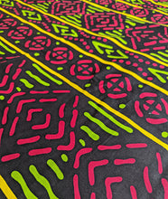 Neon Green Fuchsia African Print Fabric 2 yards