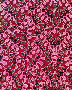 Pink Red Ankara Fabric 2 Yards