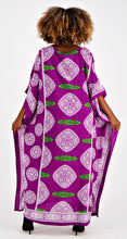 Long Elegant Kaftan Purple Green Socialite