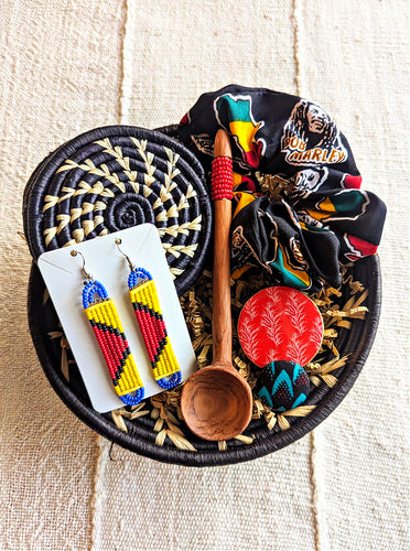 Small African Treasures Gift Basket - Black