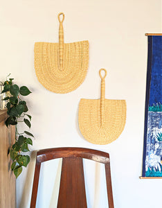 Woven Grass Hand Fan Natural Elements