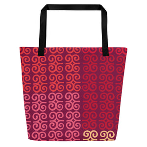 african pattern tote bag