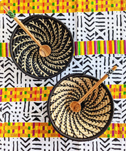 Small Black White Woven African Basket