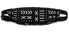 black white mud cloth pattern fanny pack