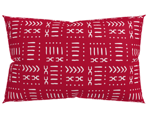 Red White Cloth Pattern Pillows